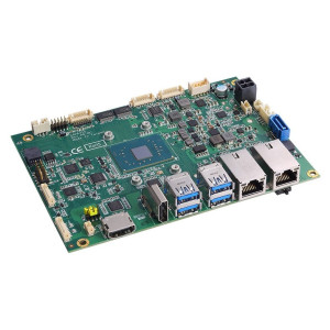 Axiomtek CAPA315 Embedded SBC with Intel Pentium N4200 or Celeron N3350, eDP, 2 HDMI, 2 GbE LAN, and Audio